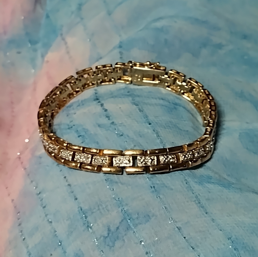 Vintage 925 gold plate bracelet